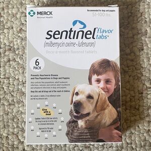 Sentinel flavor Tabs (51-100 lbs)